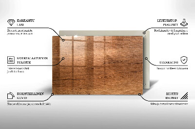 Posavaso de cristal para velas funerarias Textura de madera