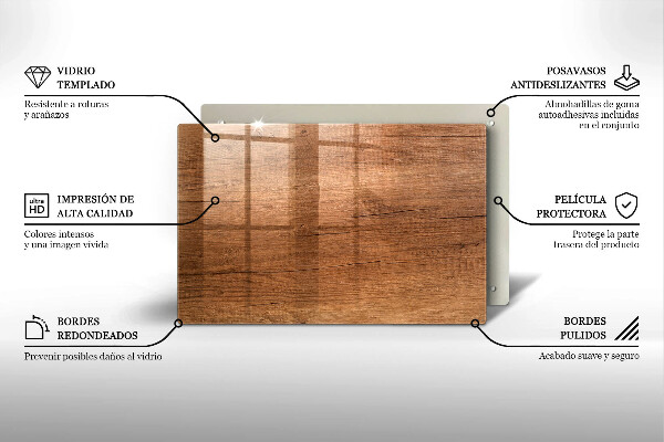 Posavaso de cristal para velas funerarias Textura de madera