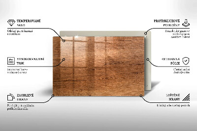 Posavaso de cristal para velas funerarias Textura de madera