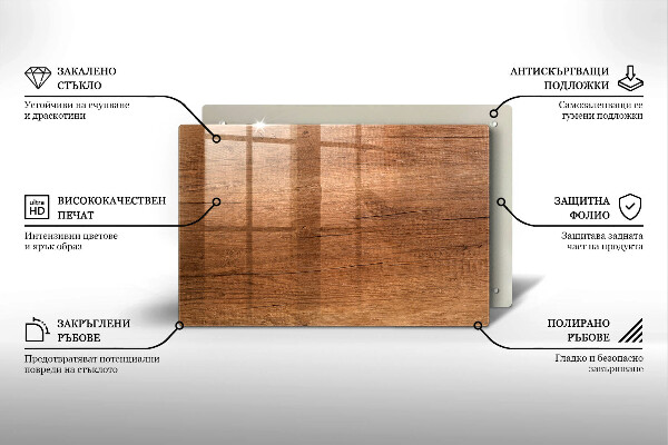 Posavaso de cristal para velas funerarias Textura de madera