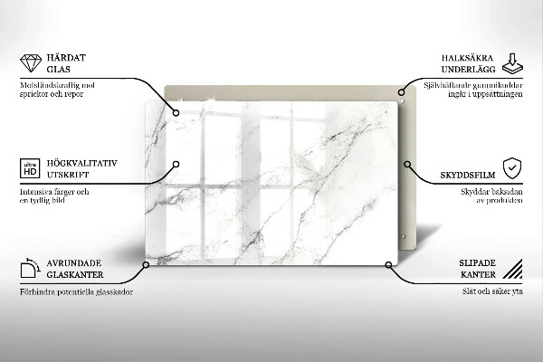 Posavaso de vidrio para velas Elegante textura de mármol