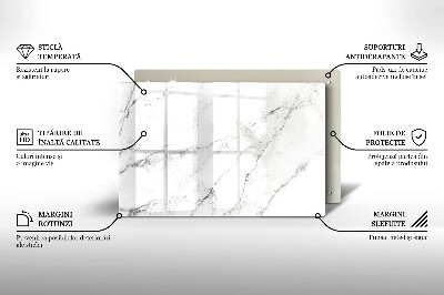 Posavaso de vidrio para velas Elegante textura de mármol