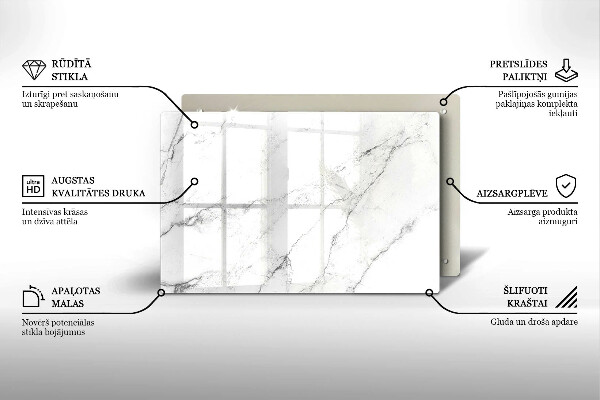 Posavaso de vidrio para velas Elegante textura de mármol