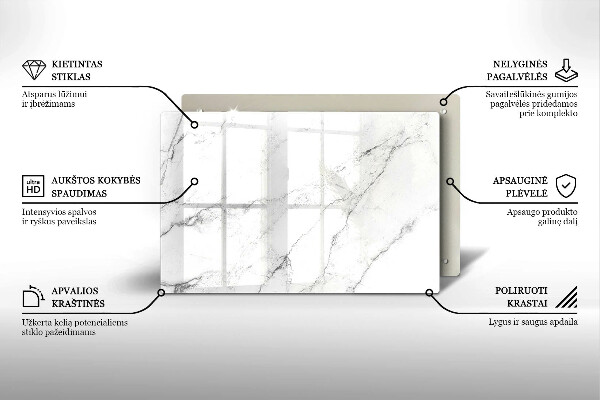 Posavaso de vidrio para velas Elegante textura de mármol