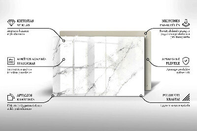 Posavaso de vidrio para velas Elegante textura de mármol