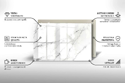 Posavaso de vidrio para velas Elegante textura de mármol