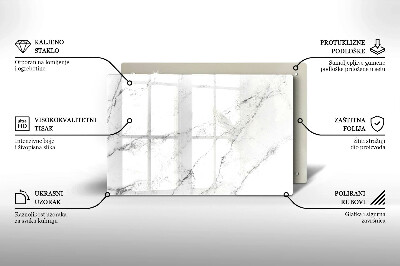 Posavaso de vidrio para velas Elegante textura de mármol