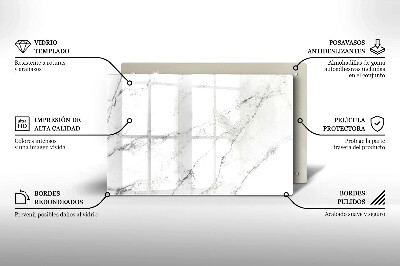 Posavaso de vidrio para velas Elegante textura de mármol