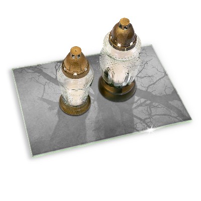 Posavaso de vidrio para velas funerarias Fondo de textura de hormigón