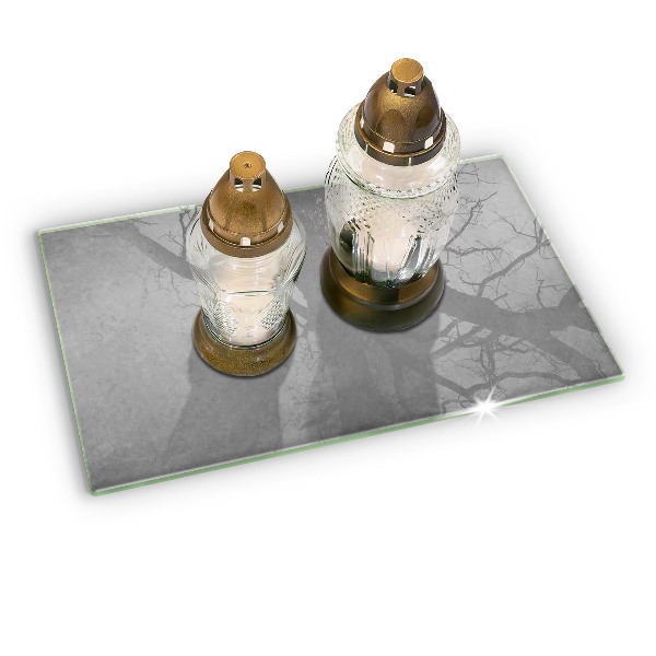 Posavaso de vidrio para velas funerarias Fondo de textura de hormigón