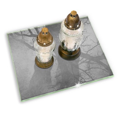 Posavaso de vidrio para velas funerarias Fondo de textura de hormigón