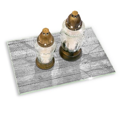 Posavaso de cristal para velas funerarias Tablas de madera viejas