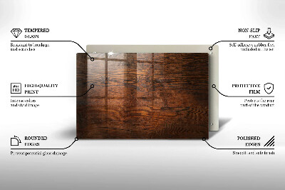 Posavaso de vidrio para velas Tablero de madera oscura