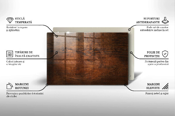 Posavaso de vidrio para velas Tablero de madera oscura