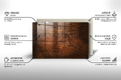 Posavaso de vidrio para velas Tablero de madera oscura