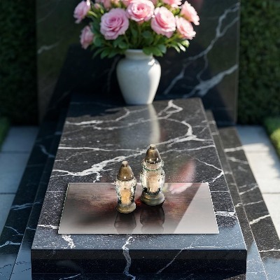 Posavaso de vidrio para velas Tablero de madera oscura