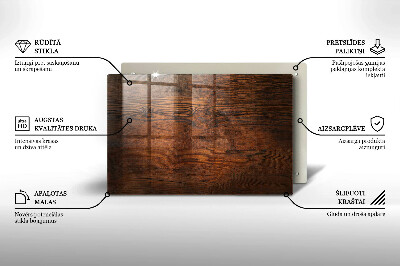 Posavaso de vidrio para velas Tablero de madera oscura