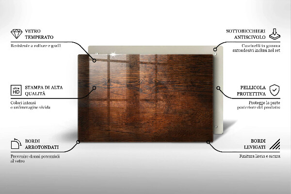 Posavaso de vidrio para velas Tablero de madera oscura