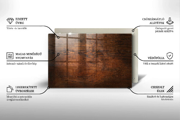 Posavaso de vidrio para velas Tablero de madera oscura