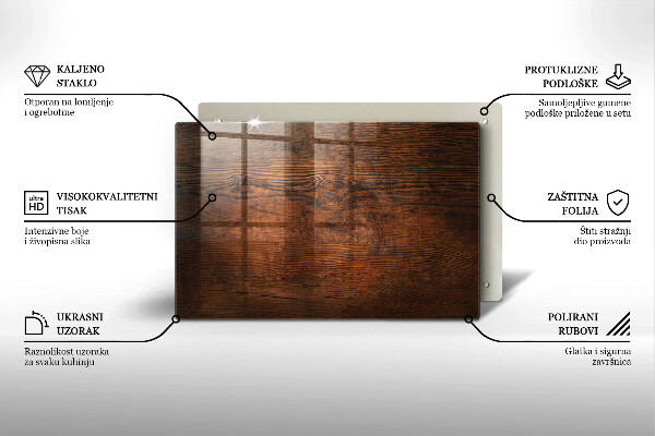 Posavaso de vidrio para velas Tablero de madera oscura