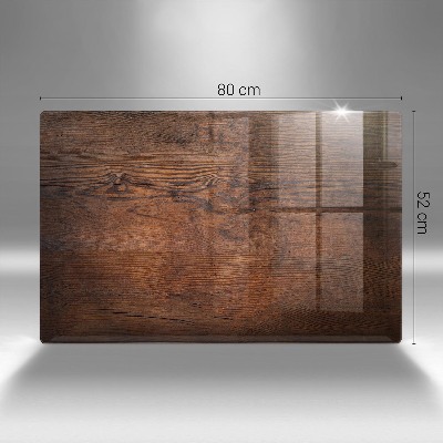 Posavaso de vidrio para velas Tablero de madera oscura