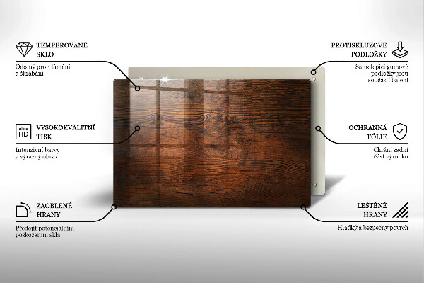 Posavaso de vidrio para velas Tablero de madera oscura