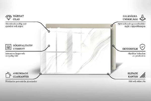 Posavaso de vidrio para velas funerarias Mármol delicado