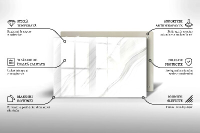 Posavaso de vidrio para velas funerarias Mármol delicado