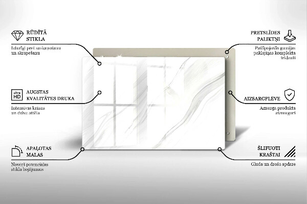 Posavaso de vidrio para velas funerarias Mármol delicado
