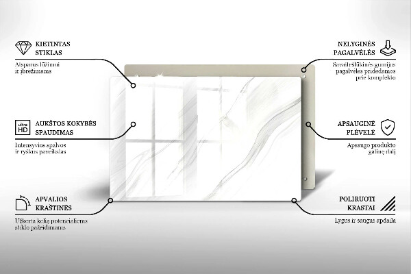 Posavaso de vidrio para velas funerarias Mármol delicado
