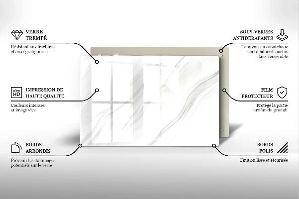 Posavaso de vidrio para velas funerarias Mármol delicado