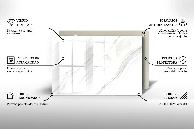 Posavaso de vidrio para velas funerarias Mármol delicado