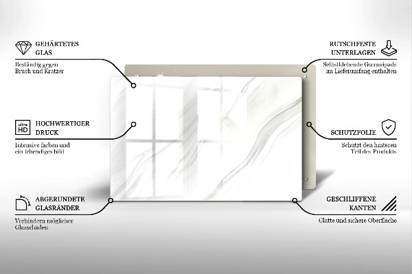 Posavaso de vidrio para velas funerarias Mármol delicado