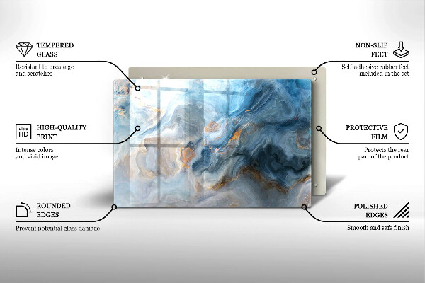 Posavaso de cristal para velas funerarias Textura de mármol