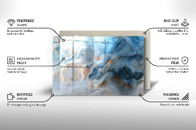 Posavaso de cristal para velas funerarias Textura de mármol