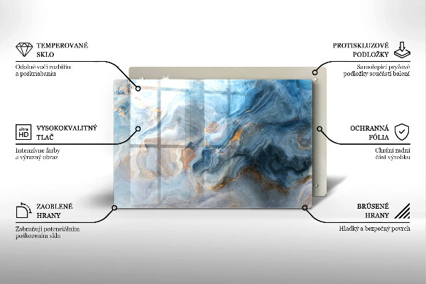Posavaso de cristal para velas funerarias Textura de mármol