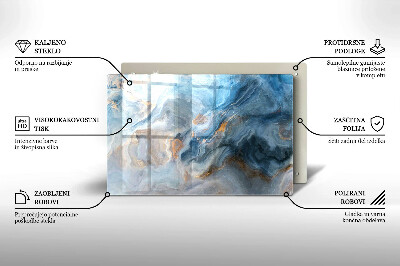 Posavaso de cristal para velas funerarias Textura de mármol