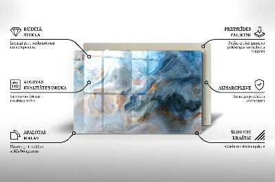 Posavaso de cristal para velas funerarias Textura de mármol