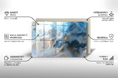Posavaso de cristal para velas funerarias Textura de mármol