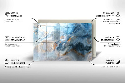 Posavaso de cristal para velas funerarias Textura de mármol