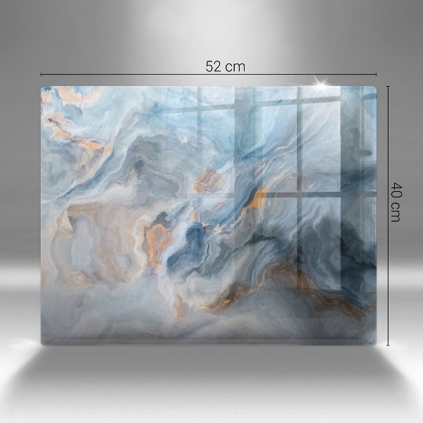 Posavaso de cristal para velas funerarias Textura de mármol