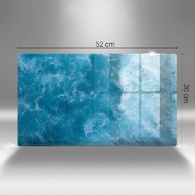 Posavaso de vidrio para velas funerarias Agua azul