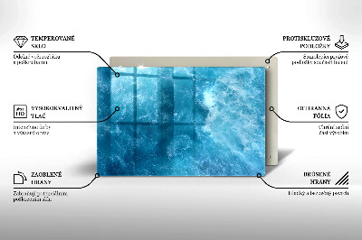 Posavaso de vidrio para velas funerarias Agua azul