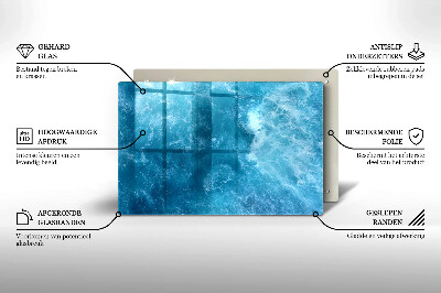 Posavaso de vidrio para velas funerarias Agua azul