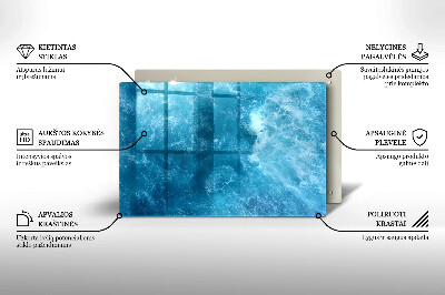 Posavaso de vidrio para velas funerarias Agua azul