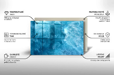 Posavaso de vidrio para velas funerarias Agua azul