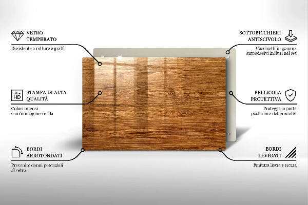 Posavaso de cristal para velas funerarias Textura de tablero de madera