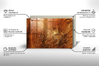 Posavaso de vidrio para velas Anillos de madera de los árboles