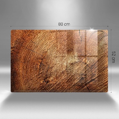 Posavaso de vidrio para velas Anillos de madera de los árboles