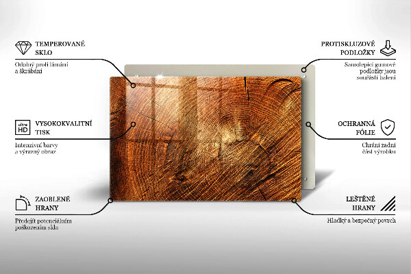 Posavaso de vidrio para velas Anillos de madera de los árboles